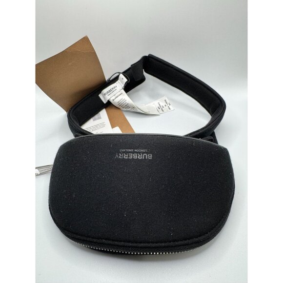 BURBERRY DETANCHABLE ZIP POCKET VISOR/ HAT WITH FRONT LOGO, PALLADIUM HARDWARE - Picture 2 of 8